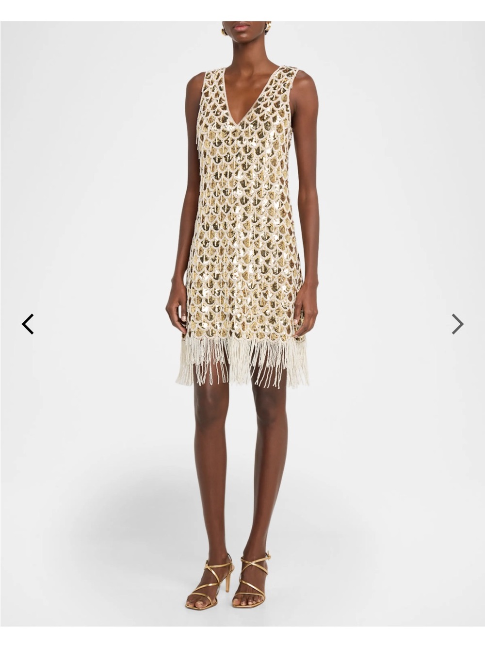 Ungaro
Eastyn Sleeveless Metallic Fringe Mini Shift Dress